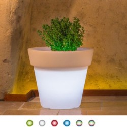 Vaso luminoso rotondo da giardino per esterno