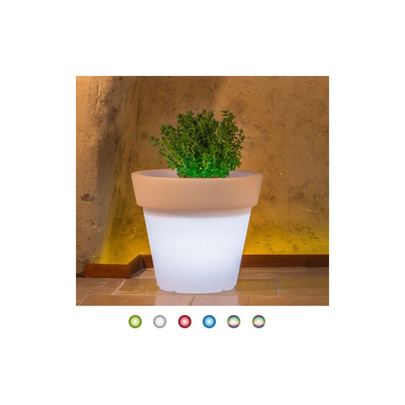 Vaso luminoso rotondo da giardino per esterno