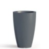 Vaso da giardino in resina grigia per esterno. Vasi da interno design in polietilene