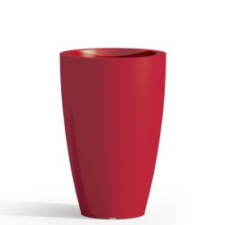 Vaso da giardino in resina rossa per esterno. Vasi da interno design in polietilene