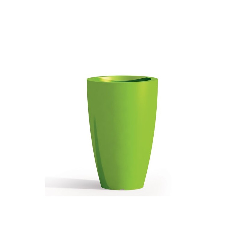 Vaso da giardino in resina verde per esterno. Vasi da interno design in polietilene