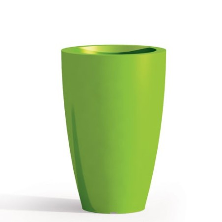 Vaso da giardino in resina verde per esterno. Vasi da interno design in polietilene