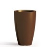 Vaso da giardino in resina marrone per esterno. Vasi da interno design in polietilene