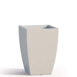 Vaso da giardino in resina bianca per esterno. Vasi da interno design in polietilene