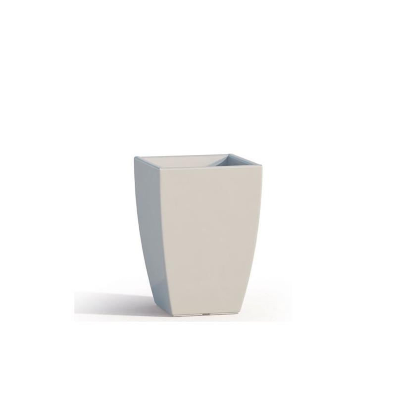 Vaso da giardino in resina bianca per esterno. Vasi da interno design in polietilene