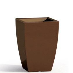 Vaso da giardino in resina marrone per esterno. Vasi da interno design in polietilene