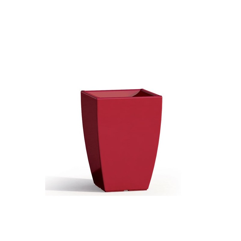 Vaso da giardino in resina rossa per esterno. Vasi da interno design in polietilene