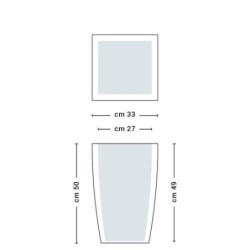 Vaso Prisma square rosso