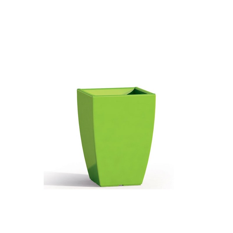 Vaso da giardino in resina verde per esterno. Vasi da interno design in polietilene