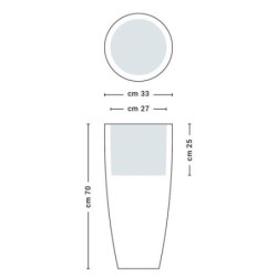 Vaso Stilo round viola