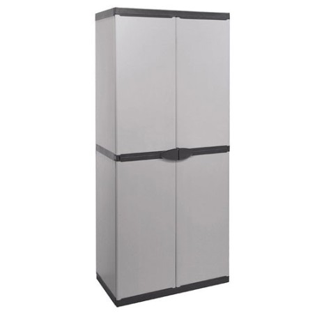 Armadio tuttopiani da esterno a due ante Mongardi. Armadietto multiuso in resina da giardino